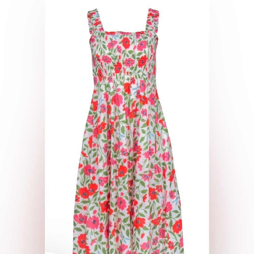 Kate Spade Floral print smocked dress.